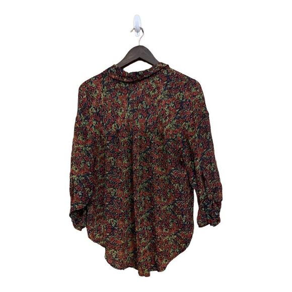 Free People Floral Sheer Button Down Women Small - Picture 5 of 6